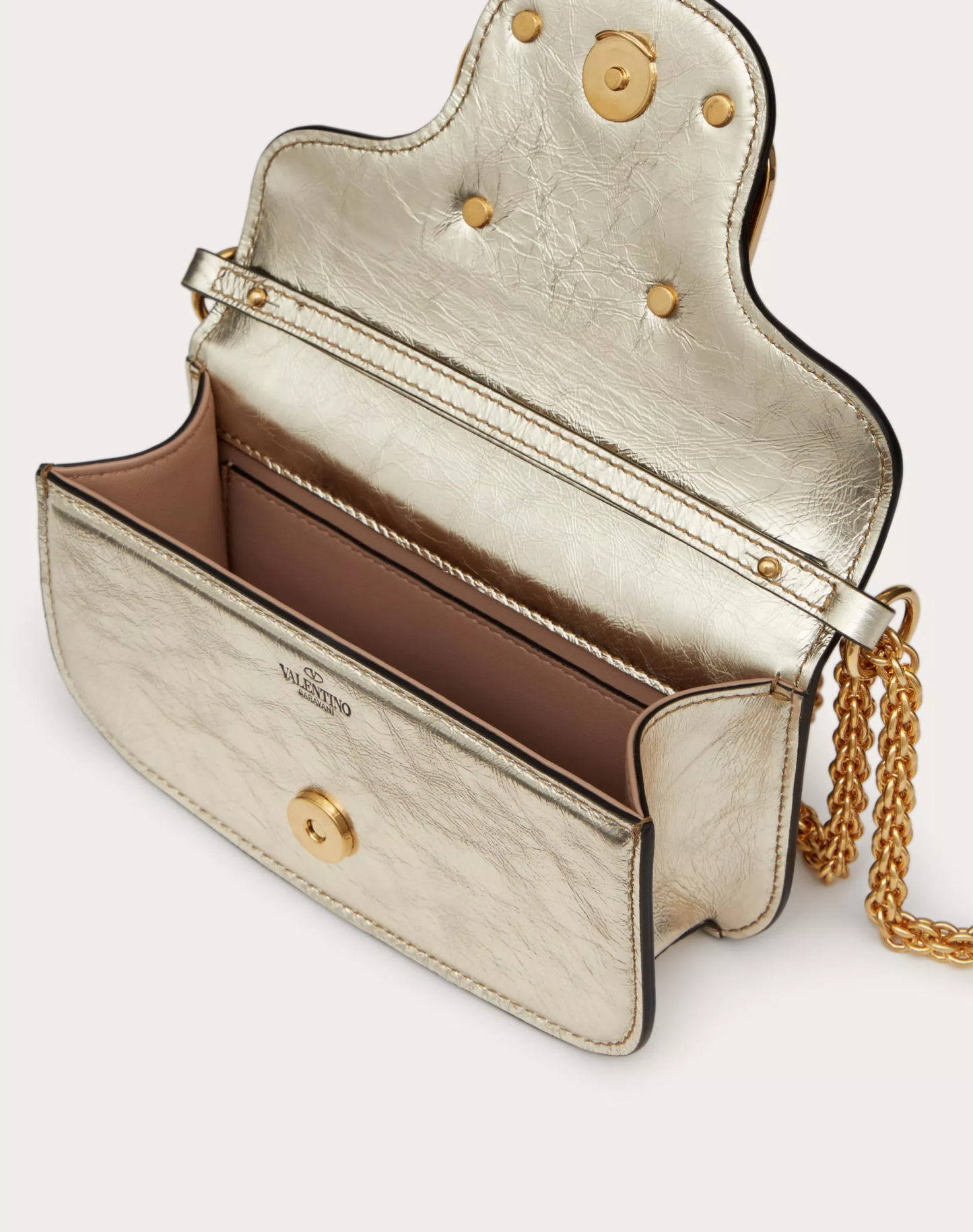 SMALL LOCÒ METALLIC CALFSKIN SHOULDER BAG